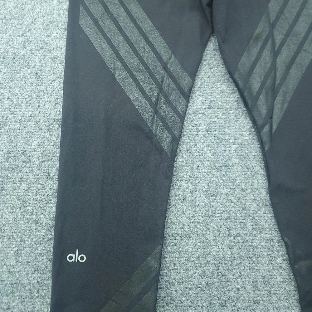 Alo Yoga High Waist vee pattern Leggings Black XS RN87570 Performance Tights